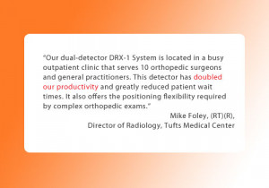 dual detector DRX 1 System is located in a busy outpatient clinic