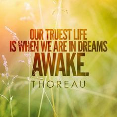 ... is when we are in dreams awake.” -Henry David Thoreau #quote #quotes