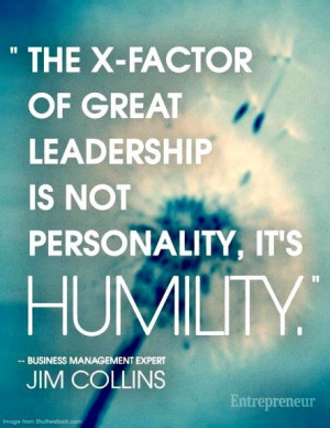 factor of leadership is humility