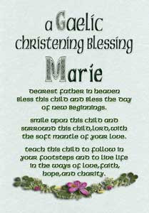 blessing 867 3 sizes click for details a gaelic christening blessing ...