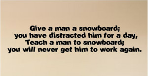 Snowboarding Quotes Snowboarding wall quote words