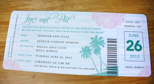Boarding pass wedding invitations – the unique idea for destination ...