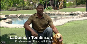 NFL Star LaDainian Tomlinson Films American Heartworm Society PSA