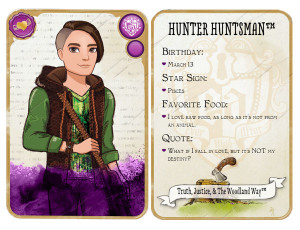 Ever After High Characters Cards With Names Hunter huntsman card