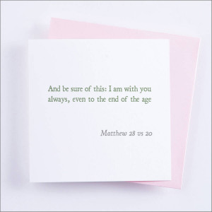 am with you always' classic bible verse card by faith hope ...
