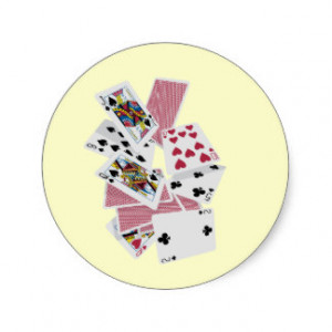 Playing Cards - Play To Win - Lucky Charms Round Sticker