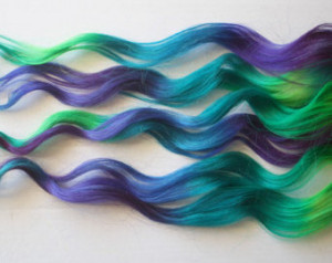... dyed human hair ext ensions clip in extensions hippie festival tye dye