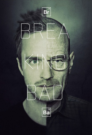 Breaking Bad split face poster