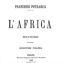 Francesco Petrarch, the AFRICA , Italian verse by Dr. Augustine Palesa ...