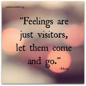 Feelings are just visitors