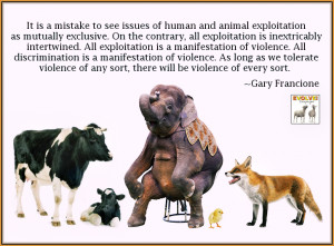 of wisdom from gary francione who has been a source of so much wisdom ...