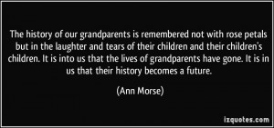 The history of our grandparents is remembered not with rose petals but ...