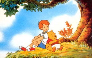 Winnie The Pooh and Christopher Robin are best friends