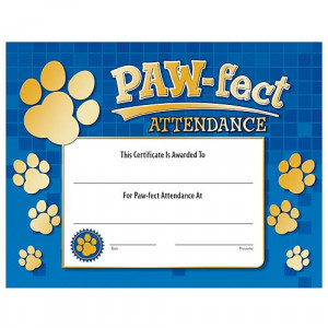 Home > PAW-fect Attendance Certificate
