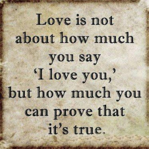 Prove your love.