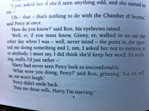asoryfangirl:remember that time when Ginny caught Percy masturbating