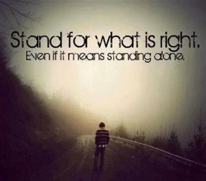 standing for what is right