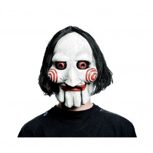 Details about SAW Movie Jigsaw Puppet Latex Adult Costume Mask PMG ...