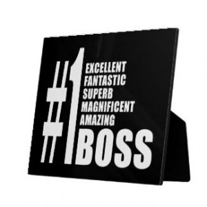 Bosses Birthdays Gifts : Number One Boss Display Plaque