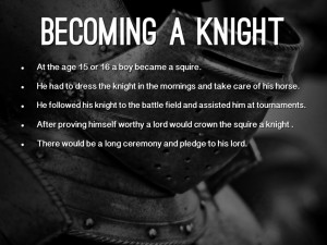 BECOMING A KNIGHT