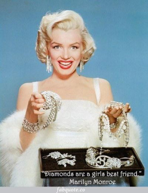 Marilyn monroe diamonds are a girls best friends quote