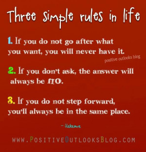 Simple Rules in Life