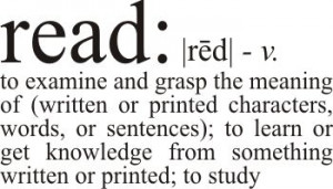 read definition--thinking about some quotes for the walls. I have one ...