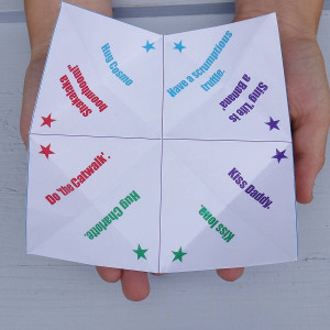 homepage > DAISYLEY DESIGNS > PERSONALISED PAPER FORTUNE TELLER