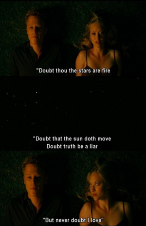 Letters to Juliet. Hamlet was a pretty questionable character, but it ...