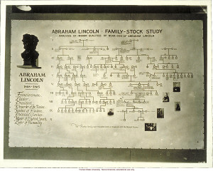 Pedigree exhibit: &Abraham Lincoln: family-stock study,& 3rd ...