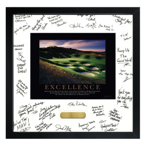 Excellence Golf Framed Signature Motivational Poster (700358)