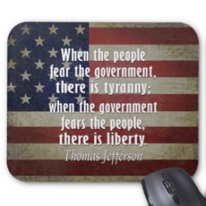 Thomas Jefferson Quote on Liberty and Tyranny Mouse Pad