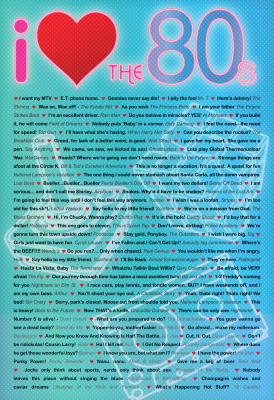 Title: I Love the 80s Greatest Quotes Movie Poster Print
