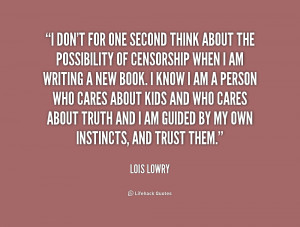 Lois Lowry Quotes About Writing