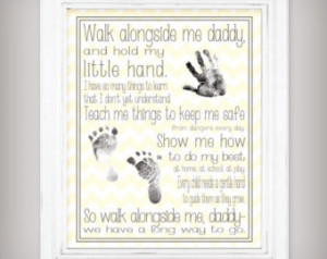 Walk with Me, Daddy - 11x14 Art Pri nt - Personalize with your child's ...