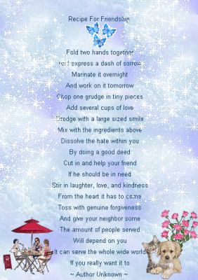 friendship recipe