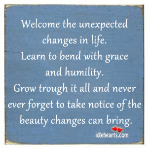 Welcome The Unexpected Changes In Life.