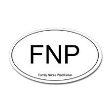 Family Nurse Practitioner Oval Sticker for