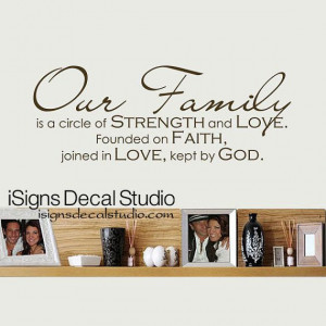 Our Family is a Circle of Strength Religious Decal - Wall Quote, Wall ...