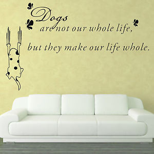 Details about Dogs Pet Popular Family Quote Saying Wall Art Stickers ...
