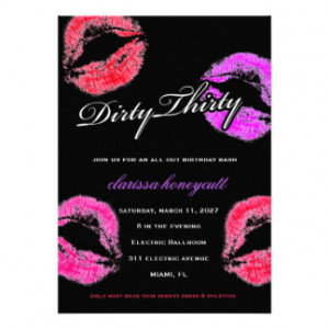 311 Dirty Thirty Birthday Party Personalized Invites