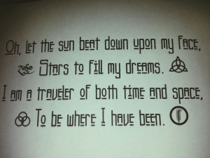 ... myself and getting it tattooed on my ribs. Led Zeppelin Kashmir quote