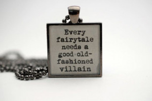 Fairy tale villain resin quote necklace key chain by WordBaubles, $14 ...