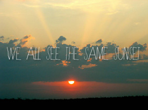 We All See The Same Sunset by moniibonn