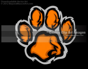 Tiger Paw Logo With Claws