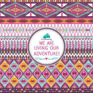 Hipster seamless tribal pattern with geometric elements and quotes ...