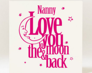 Handmade Mother's Day/Birthday Nanny, Nana, Nanna Love You to the Moon ...