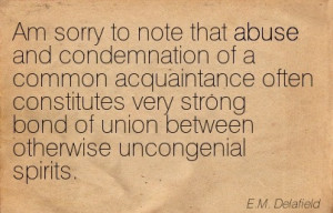 ... Strong Bond Of Union Between Otherwise Uncongenial Spirits. - E.M