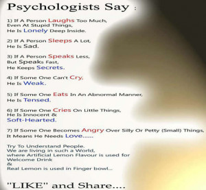 lesson in Psychology;Psychologists says about love,anger,fear,sad ...