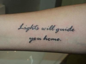 dcfc, fix you, home, lights, quote, tattoo